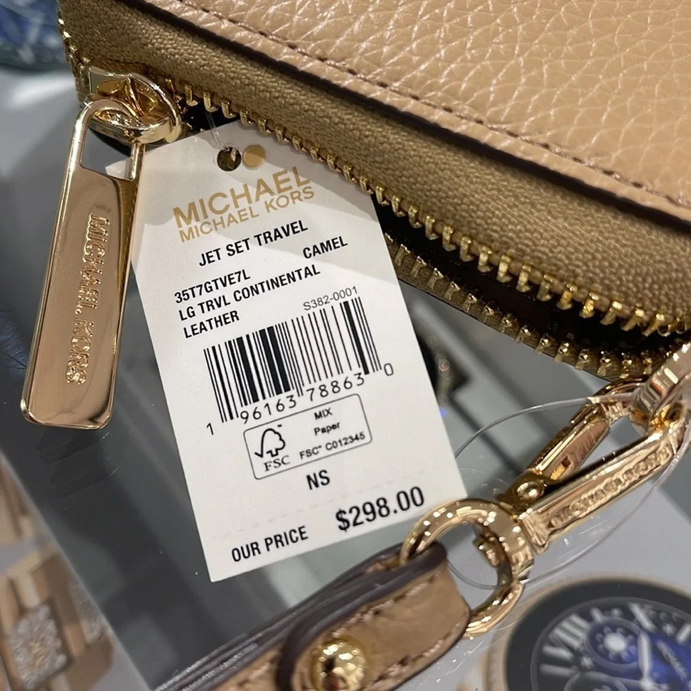 Michael Kors Jet Set Travel Large Travl CONTINENTAL Wristlet - wallet phone hldr